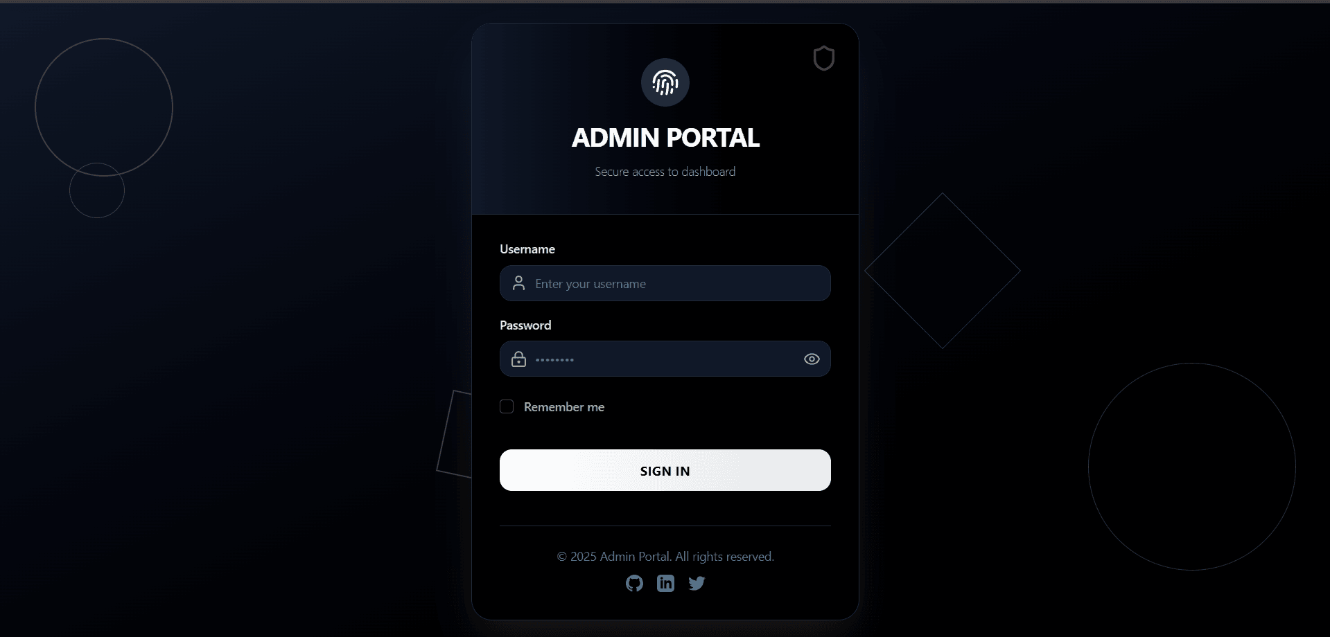 Stock Management System screenshot